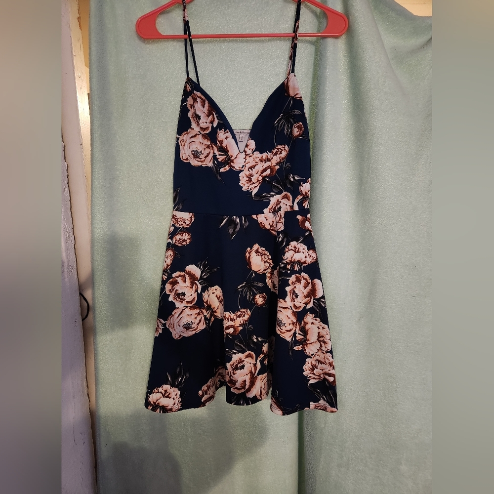 Navy blue flower sundress